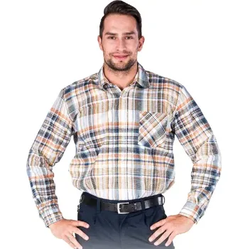Pánská košile Reis KF GBEP flanelová košile beige/blue