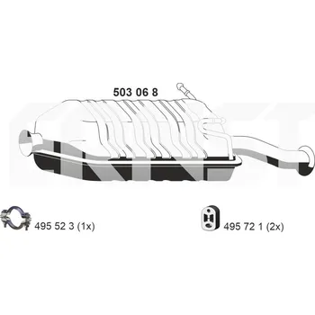 Tlumič výfuku Zadní tlumič výfuku ERNST 503068