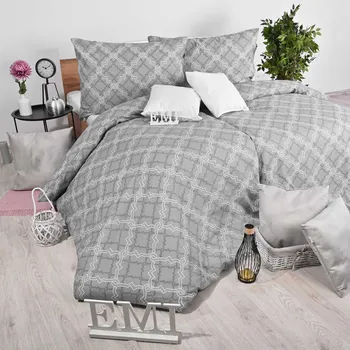 Povlečení Povlečení bavlněné Dolce šedé EMI: Standardní set jednolůžko obsahuje 1x 200x140 + 1x 90x70