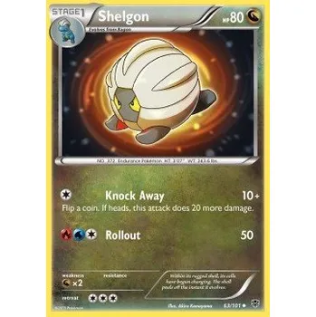 Sběratelská karetní hra Pokémon PLB 063/101 Shelgon - Plasma Blast Stav: Excellent, Verze: NORMAL