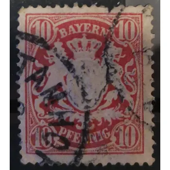 Sběratelství Známka Bavorsko, 10 Pf, Mi.56#