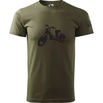 Tričko JAWA pařez 10T - khaki / M