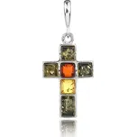 Jan Kos Jewellery Stříbrný přívěsek s jantarem 12125452