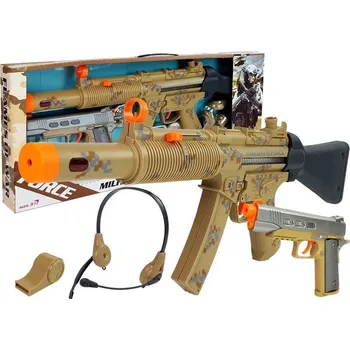 Dětská zbraň Mamido Sada vojenských zbraní Dvě pistole Sluchátka Píšťalka