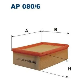 Vzduchový filtr Vzduchový filtr FILTRON AP 080/6