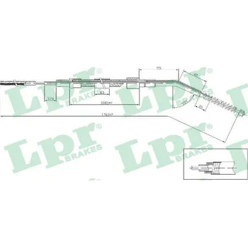 Lanko parkovací brzdy Tažné lanko, parkovací brzda LPR C0068B