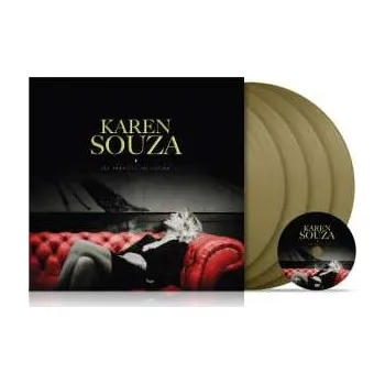 Zahraniční hudba 4LP/DVD Karen Souza: Karen Souza 2024 Limited Edition Gold Bronze Vinyl Box Set + Exklusive Poster