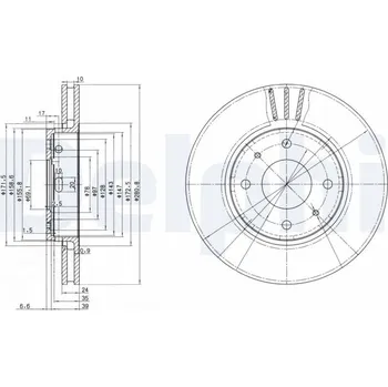Brzdový kotouč Brzdový kotouč DELPHI BG3501C