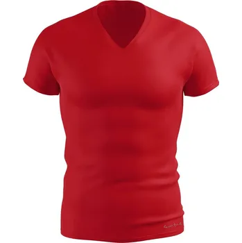 Pánské tričko Pánské funkční triko SLIM "V" krátký rukáv červená Bamboo Ultra CLASSIC - Červená / XXL