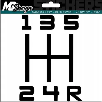 Samolepicí dekorace na vozidlo NÁLEPKA na auto - SCHÉMA ŘAZENÍ - 15x11 cm