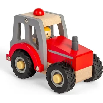 autíčko Bigjigs Toys Traktor červený