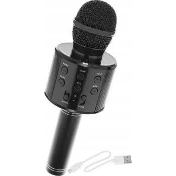 Mikrofon Bezdrátový karaoke mikrofon WS-858 - Černý