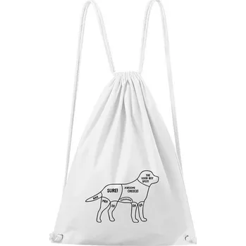 DOBRÝ TRIKO Bavlněný batoh Kde drbat psa Barva: Bílá