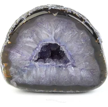 Přírodní kámen Achát geoda fialová 181g (Brazílie)