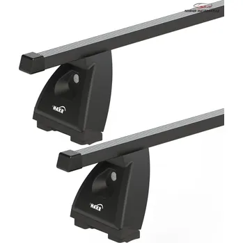 Střešní nosiče příčníky Hakr BMW 3 E46 1998-2005 4dv. sedan montážní body, ocelové tyče