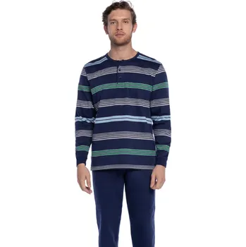 Pánské pyžamo GUASCH Pánské pyžamo CRISTIANO Barva: Tmavě modrá, Velikost: XL