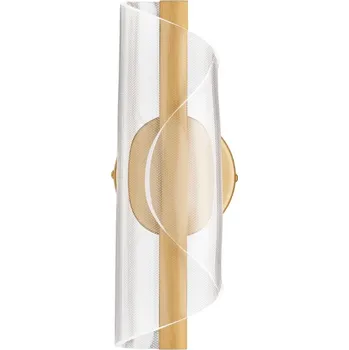 Nástěnné svítidlo Zlaté kovové nástěnné LED světlo Nova Luce Valentin 31 cm