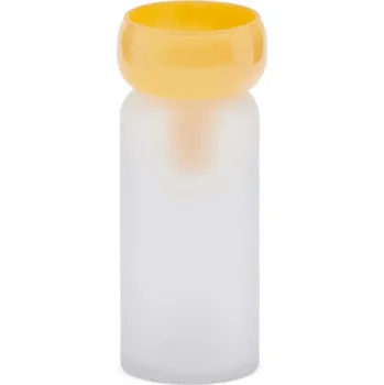 Váza Žlutá skleněná váza Kave Home Kelse 30,5 cm