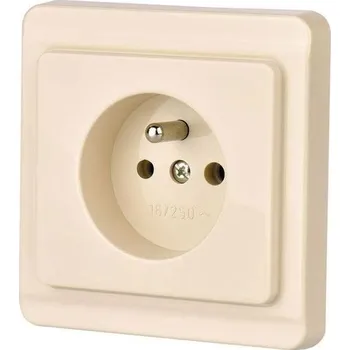 Elektrická zásuvka Zásuvka 230V/16A 4FN 150 59.915, STANDARD LESK, pod omítku, slon. kost