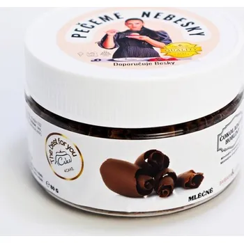 Jedlá dekorace na dort CZ distribuce Čokoládové hobliny mléčné (80 g) Cukrářská ▹