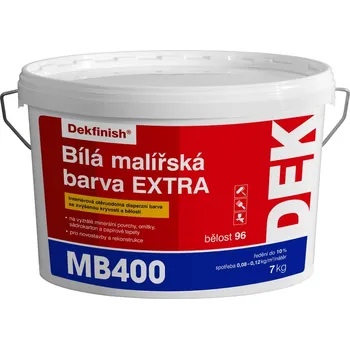 barva na zeď Malba interiérová DEK MB400 EXTRA bílá 7 kg