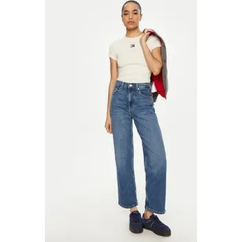 Tommy Jeans T-Shirt DW0DW20463 Béžová Slim Fit L