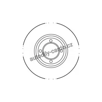 Brzdový kotouč Brzdový kotouč TRW DF1203 - PEUGEOT TALBOT, 504