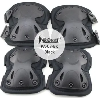 Rychloupínací chrániče kolen a loktů King Kong - černé, Wosport