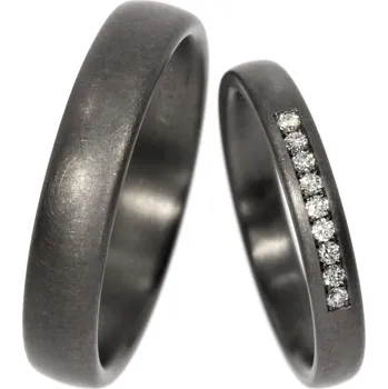 Prsten Tantal Snubní prsteny s Diamanty