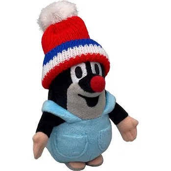 plyšák Krtek 14cm v kalhotkách, kulich červená trikolora