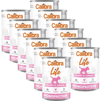 Krmivo pro psa CALIBRA Dog Life Puppy & Junior Chicken 12x400g