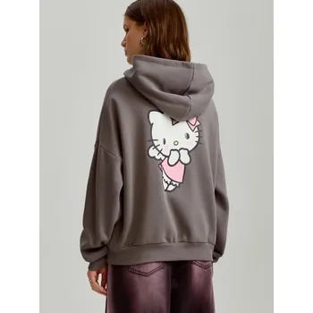 Oblečení a móda Mikina s&nbsp;kapucí Hello Kitty - M - House - tmavošedý - 384DN-90X