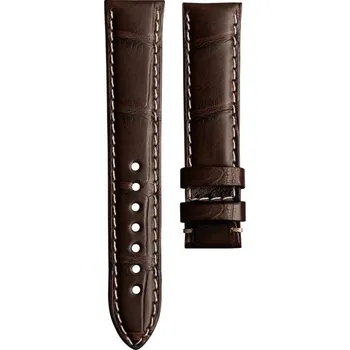 Řemínek na hodinky Kožený řemínek Biatec | Hnědý z aligátora - 20 mm - Bez spony + 5 let záruka a dárek ZDARMA