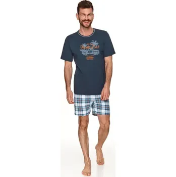 Pánské pyžamo Ivan/1 - pánské pyžamo krátké Taro, S, graphite