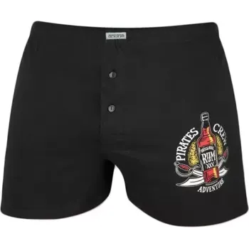 Trenýrky 5777 - pánské trenýrky Andrie rum, M, černá