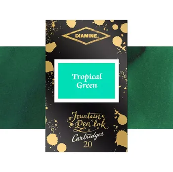 Diamine Inkoustové bombičky Diamine, 20 ks - Tropical Green