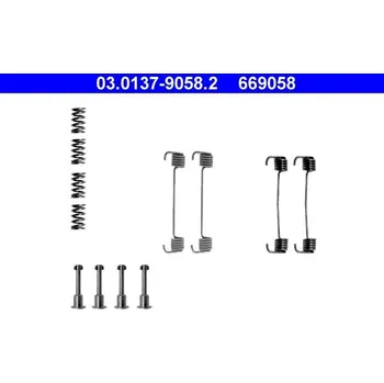 Brzdová čelist Sada příslušenství, parkovací brzdové čelisti ATE 03.0137-9058.2