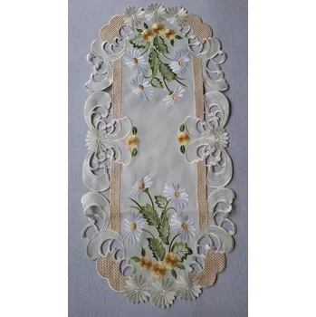 ubrus UBRUS * UBRUSY 70 x 35 vyšívaný * Kopretina kvítek