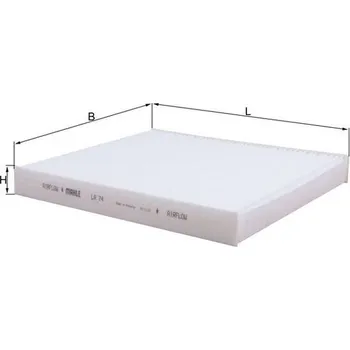 Ventilátor topení a klimatizace Filtr, vzduch v interiéru MAHLE LA 74