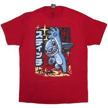Merch Lilo & Stitch: Lilo & Stitch Unisex T-shirt: Japanese Stitch (medium) M