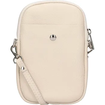 Kabelka Dámská kožená kabelka na mobil a doklady Italia Monea - krémová