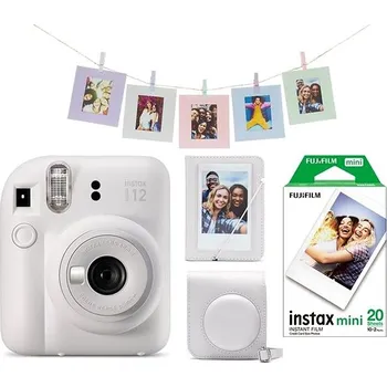 Fujifilm Instax Mini 12, Clay White + Mini 12 ACC Kit + 2x 10 film