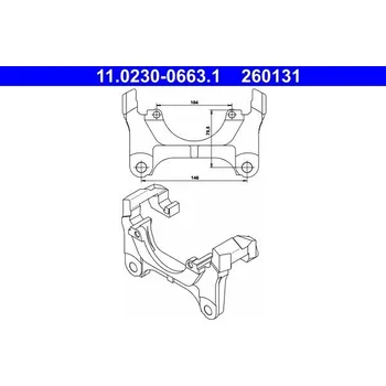 Brzdový třmen Držák, brzdový třmen ATE 11.0230-0663.1