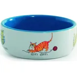 Beeztees Miska pro kočky s dekorací bílá/modrá 325 ml