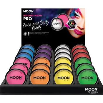 Karnevalový doplněk Moon Creations Prémiová barva na obličej 36g v dóze,UV, bodypainting - Bílá