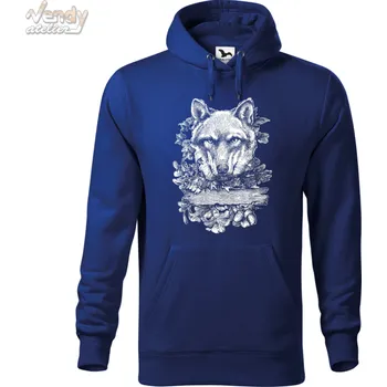 Dámská mikina Mikina - Vlk samotář Barva: Královská modrá (05), Velikost: 3XL, Střih: Pánské