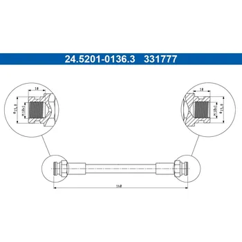 Brzdová hadice Brzdová hadice ATE 24.5201-0136.3