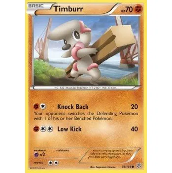 Sběratelská karetní hra Pokémon PLS 079/135 Timburr - Plasma Storm Stav: Excellent, Verze: NORMAL