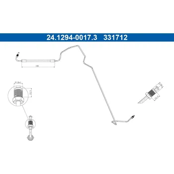 Brzdová hadice Brzdová hadice ATE 24.1294-0017.3