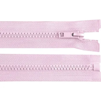 Zip Kostěný zip No 5 délka 75 cm bundový - fialová sv.